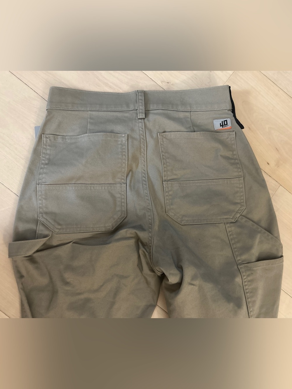 NWT Duluth 40 Grit Flex Twill Carpenter Pants Work Pants Relaxed Fit 28x30 Tan - Picture 9 of 10